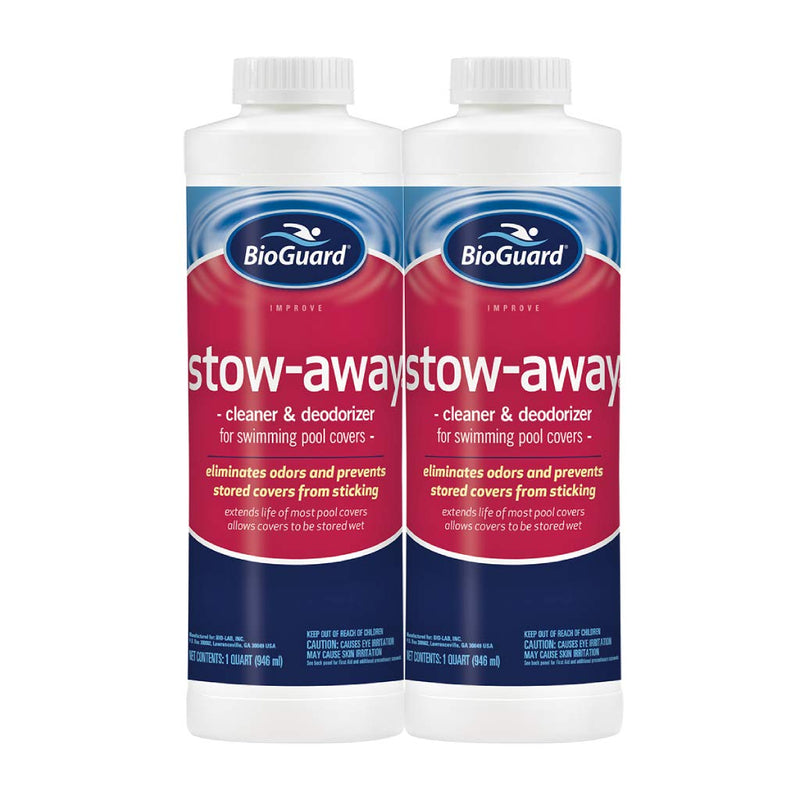 BioGuard Stow Away Cleaner & Deodorizer for Pool Cover, 1 Quart, 2 Pack