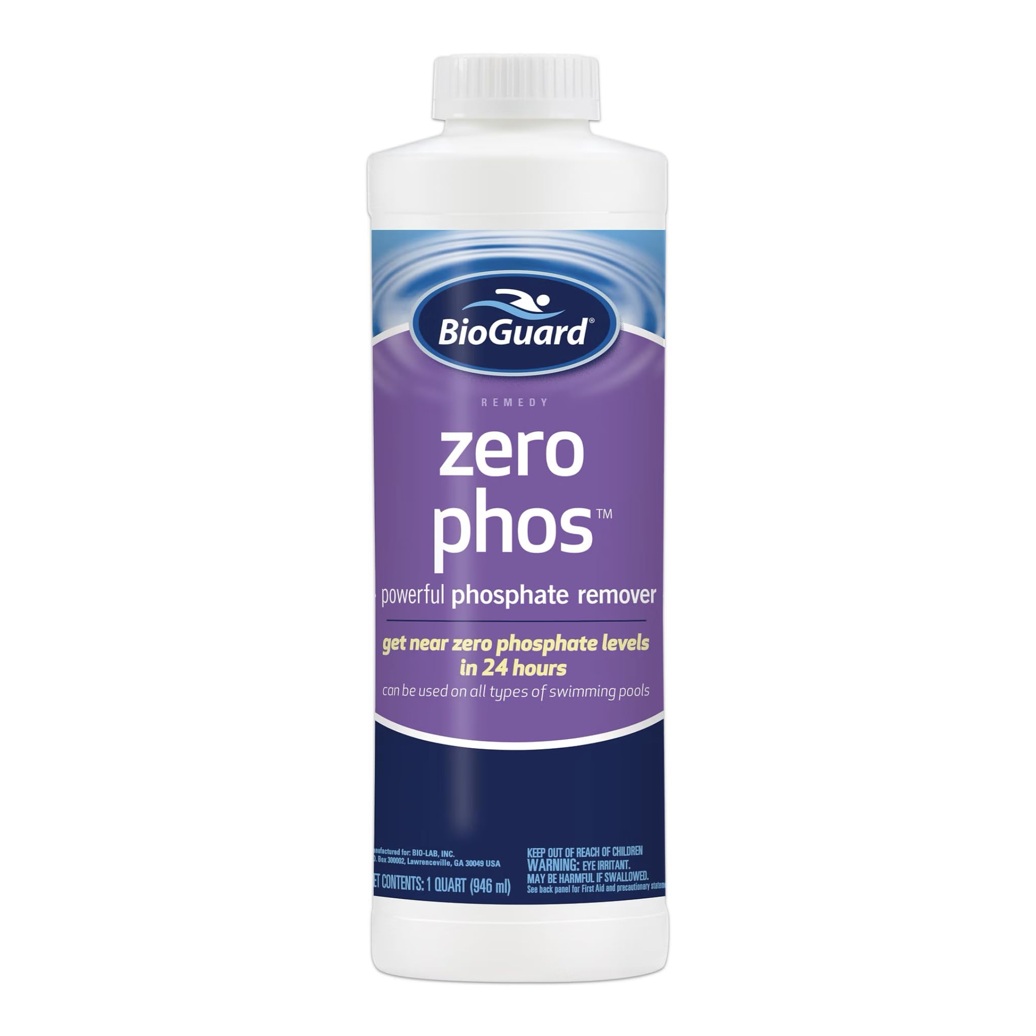 BioGuard Zero Phos Powerful Phosphate Remover, 1 Quart, Single Pack