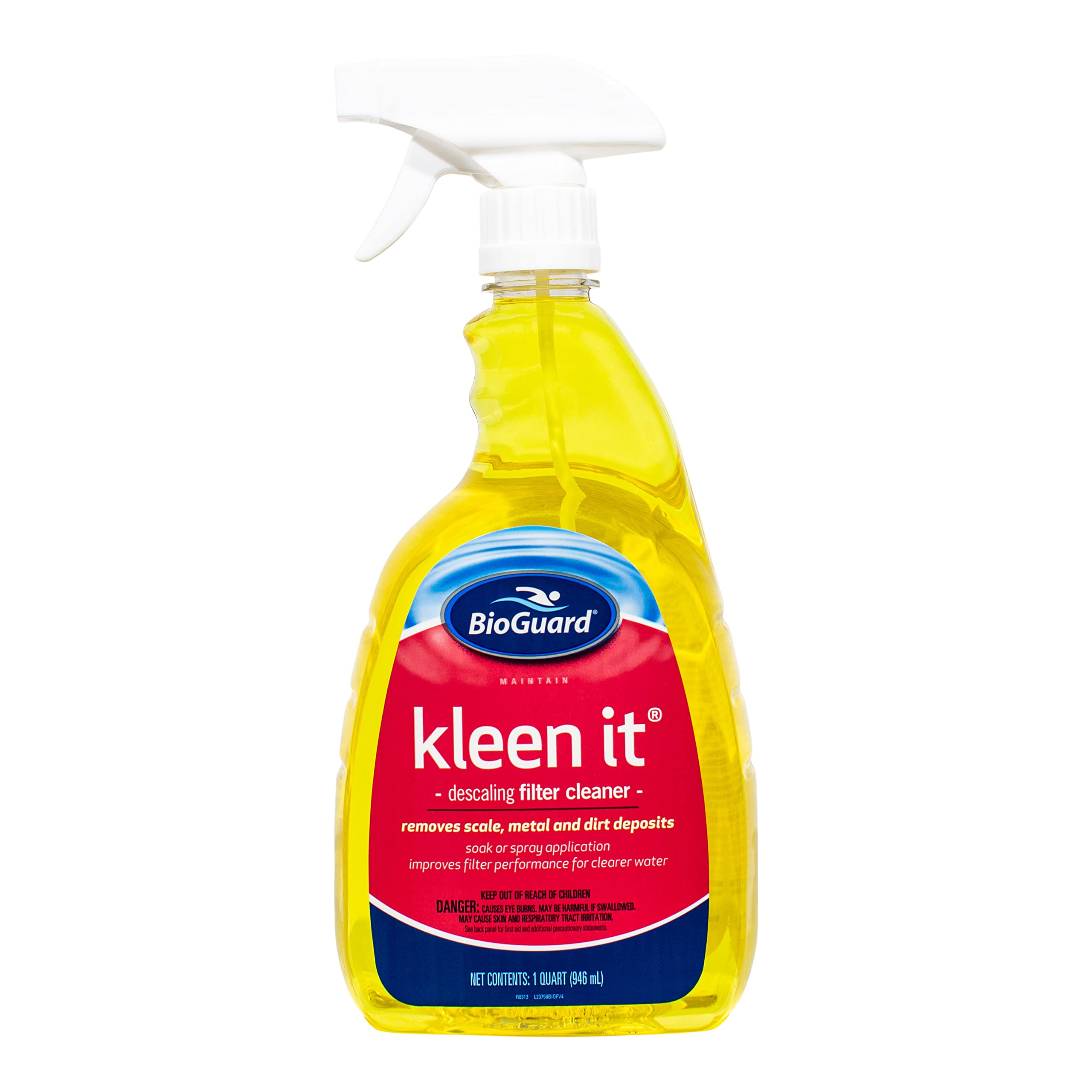 BioGuard Kleen It Filter Cleaner, 1 Quart, Single Pack
