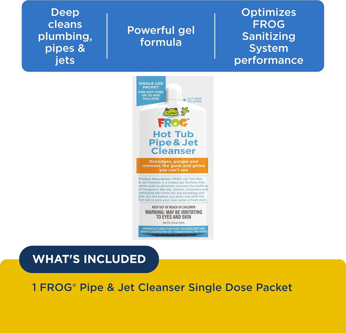FROG Hot Tub Pipe & Jet Cleanser Packet