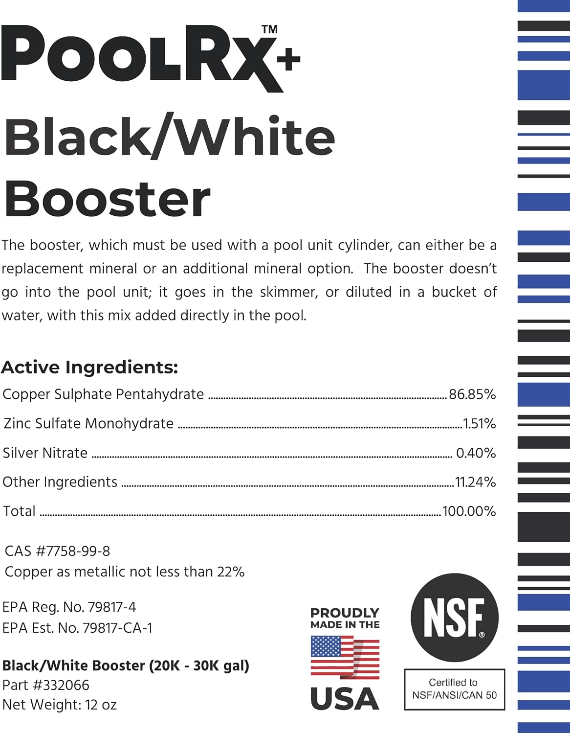 PoolRx+Black/White Booster (20K - 30K Gallons)