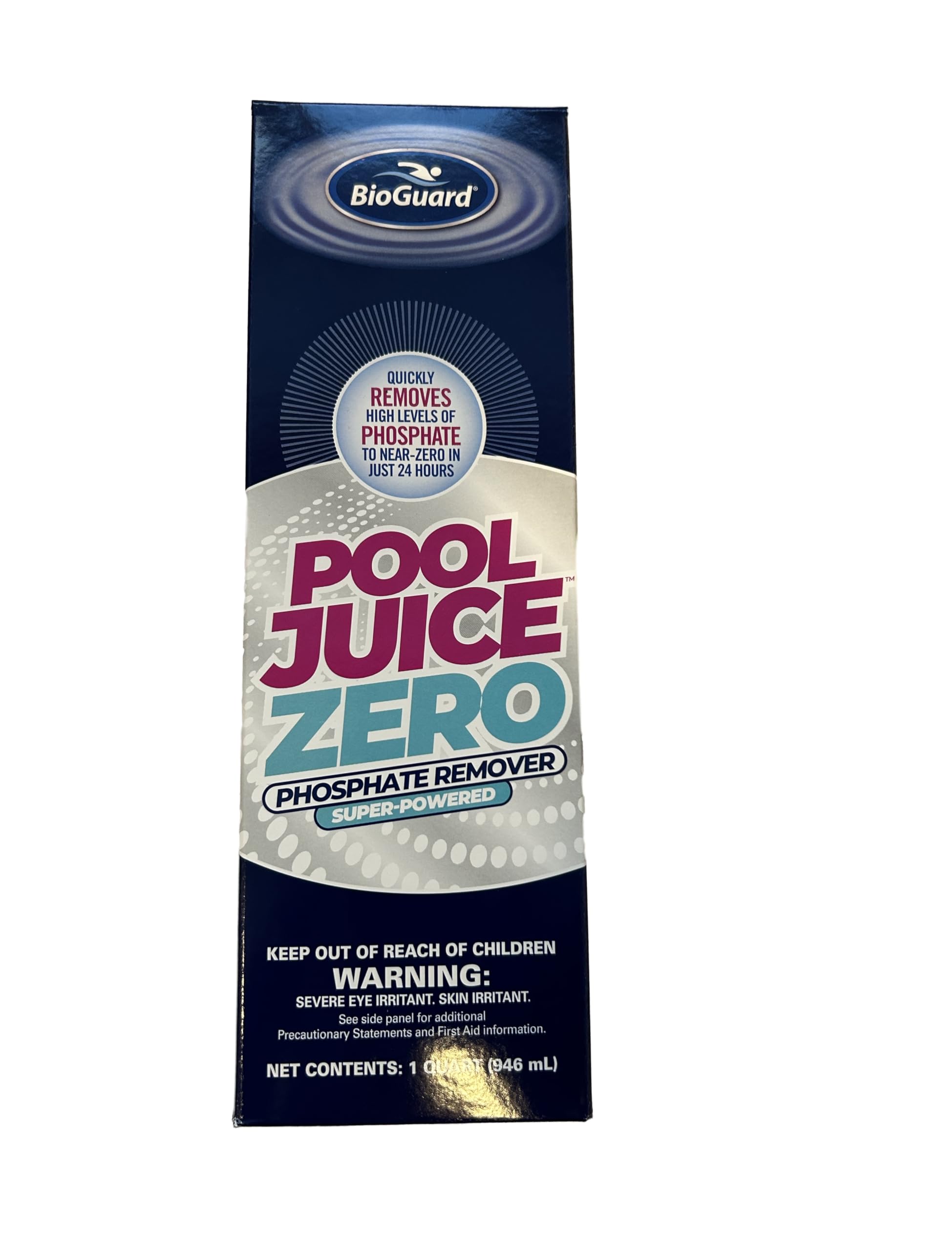 BioGuard Pool Juice Zero Phosphate Remover (Zero Phos), 1 Qt, Single Pack