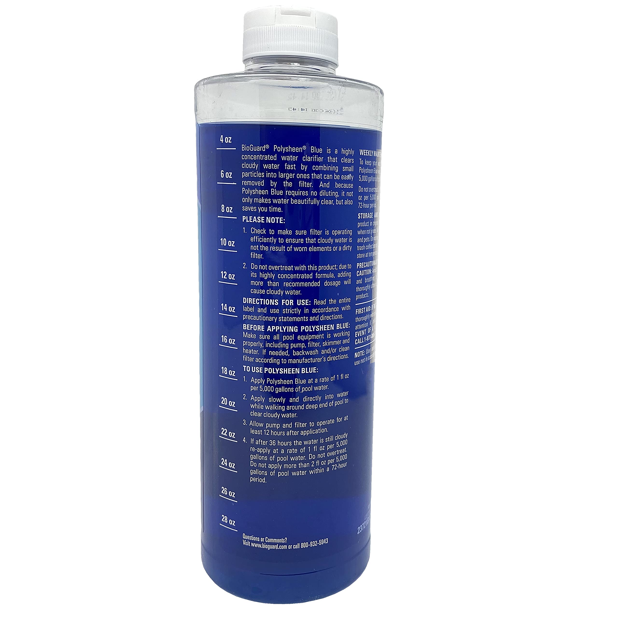 BioGuard Polysheen Blue Clarifier, 1 Quart, Single Pack