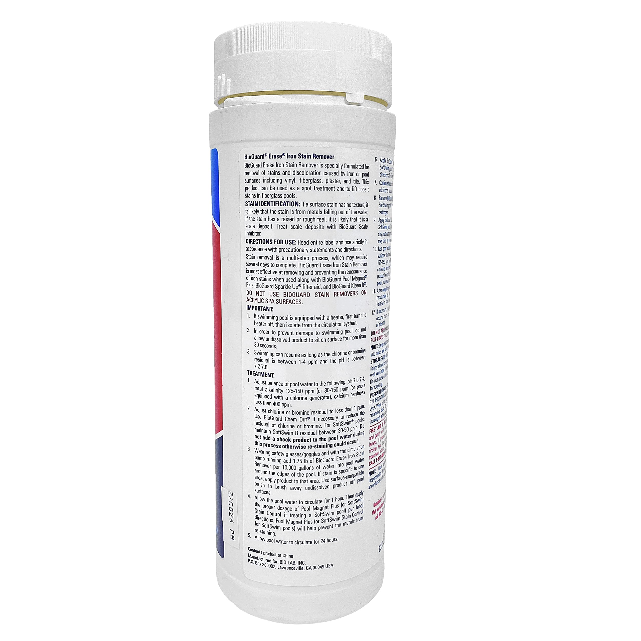 BioGuard Erase Iron Stain Remover, 1.75 lb, 2 Pack