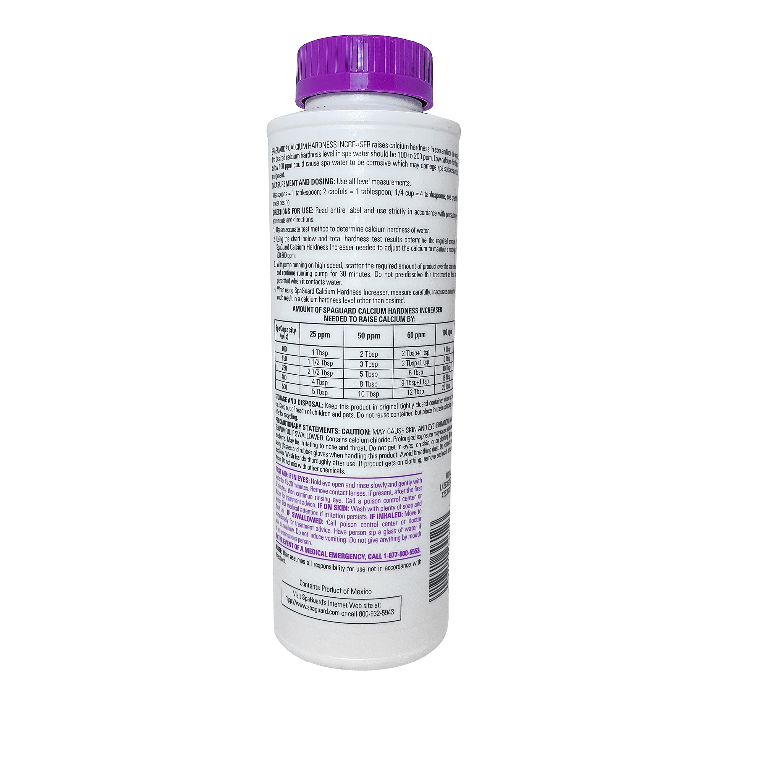 SpaGuard Spa Calcium Hardness Increaser, 12 oz, Single Pack