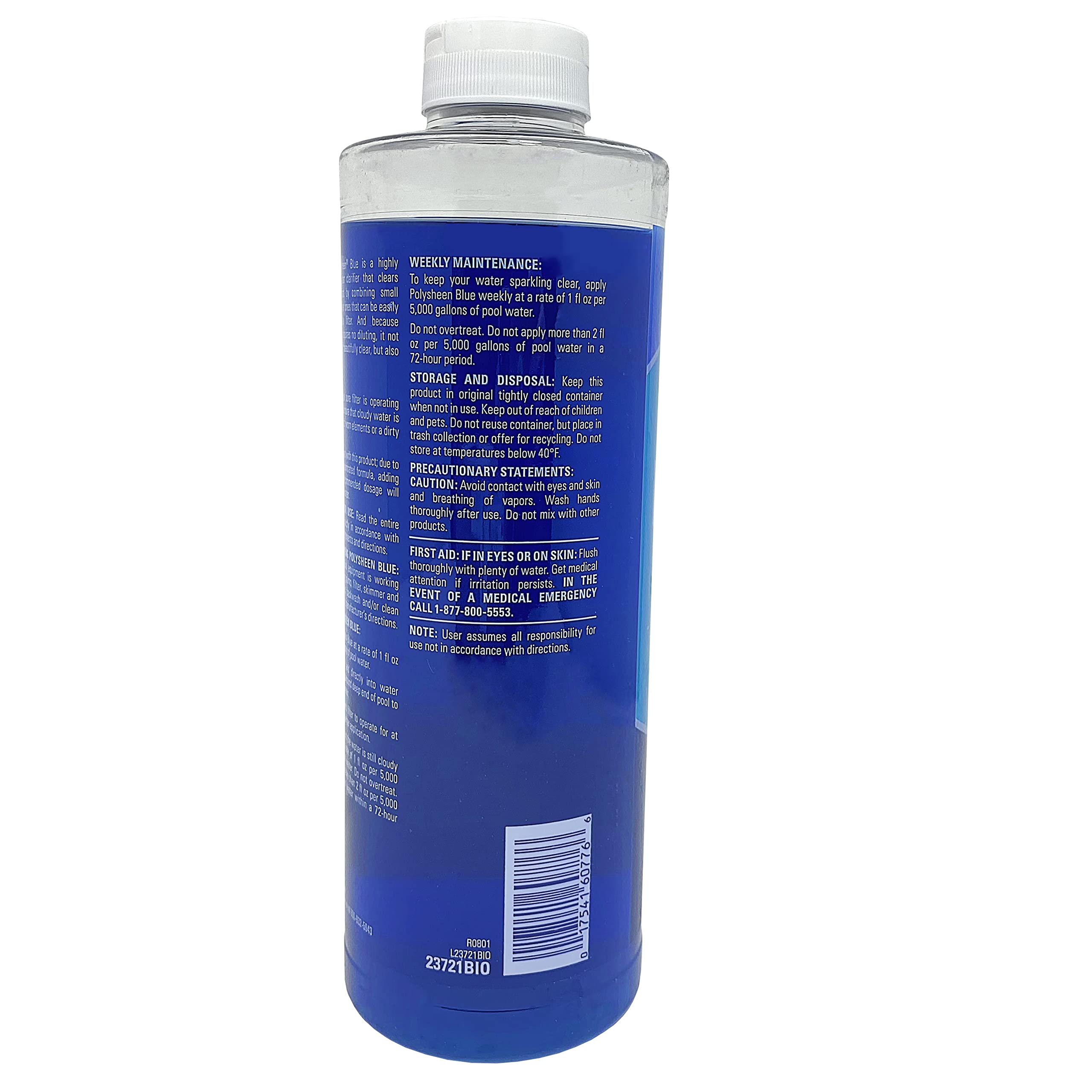 BioGuard Polysheen Blue Clarifier, 1 Quart, Single Pack