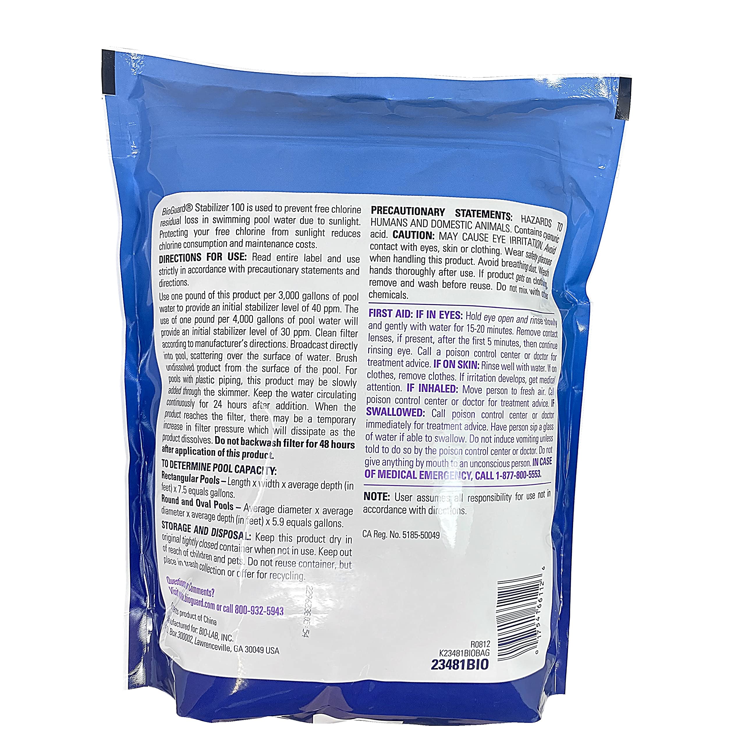 BioGuard Stabilizer 100 Chlorine Stablizer, 5 lb, Single Pack