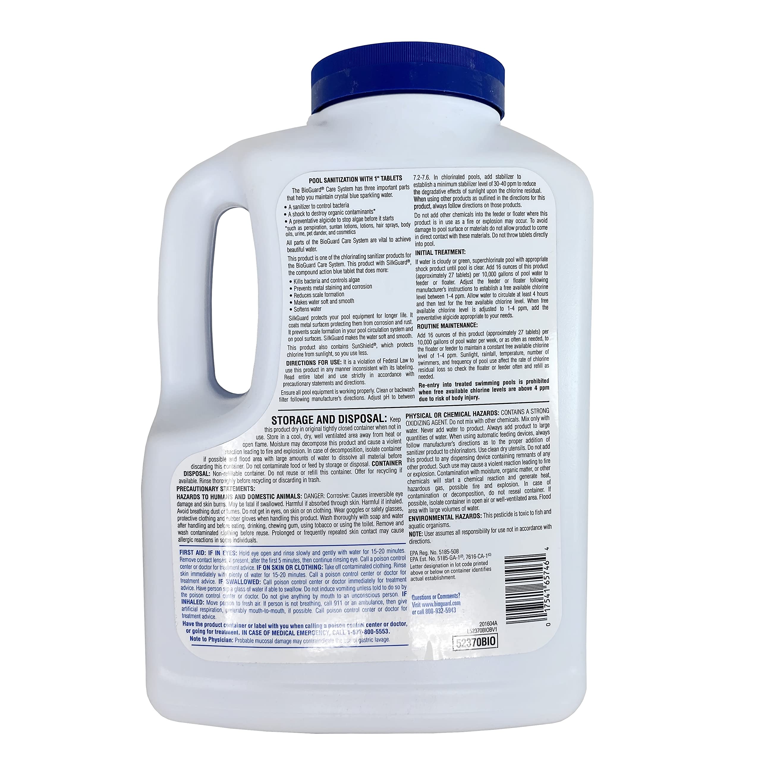 BioGuard SilkGuard Complete 1 Chlorinating Tablets, 4.5 lb, Single Pack