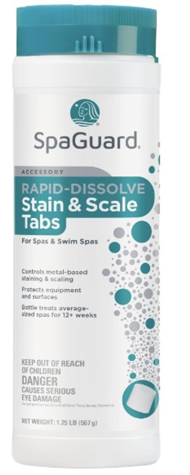 SpaGuard Rapid-Dissolve Stain & Scale Tabs for Spas & Swim Spas, 1.25 lb