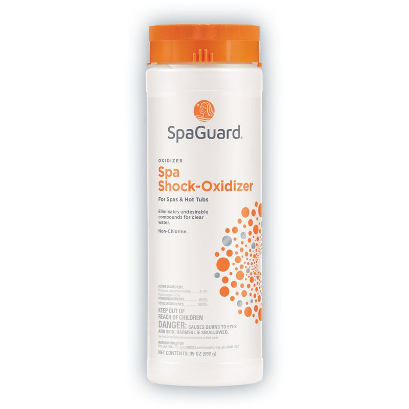 SpaGuard Spa Shock Oxidizer for Spas & Hot Tubs, 35 oz, Single, Non-Chlorine Oxidizer, Easy to Use, Quick-Dissolving Shock Treatment