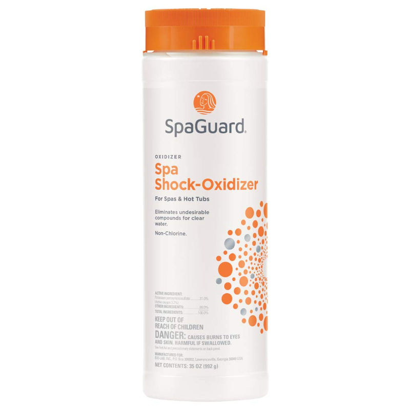 SpaGuard Spa Shock Oxidizer for Spas & Hot Tubs, 35 oz, Single, Non-Chlorine Oxidizer, Easy to Use, Quick-Dissolving Shock Treatment