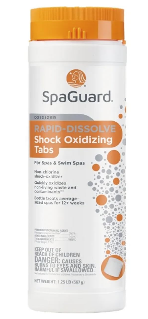 SpaGuard Rapid-Dissolve Shock Oxidizing Tabs for Spas & Swim Spas, 1.25 lb