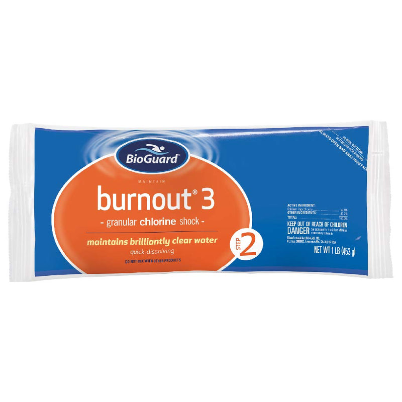 BioGuard Burnout 3, Granular Chlorine Shock, 1 lb, Single Pack