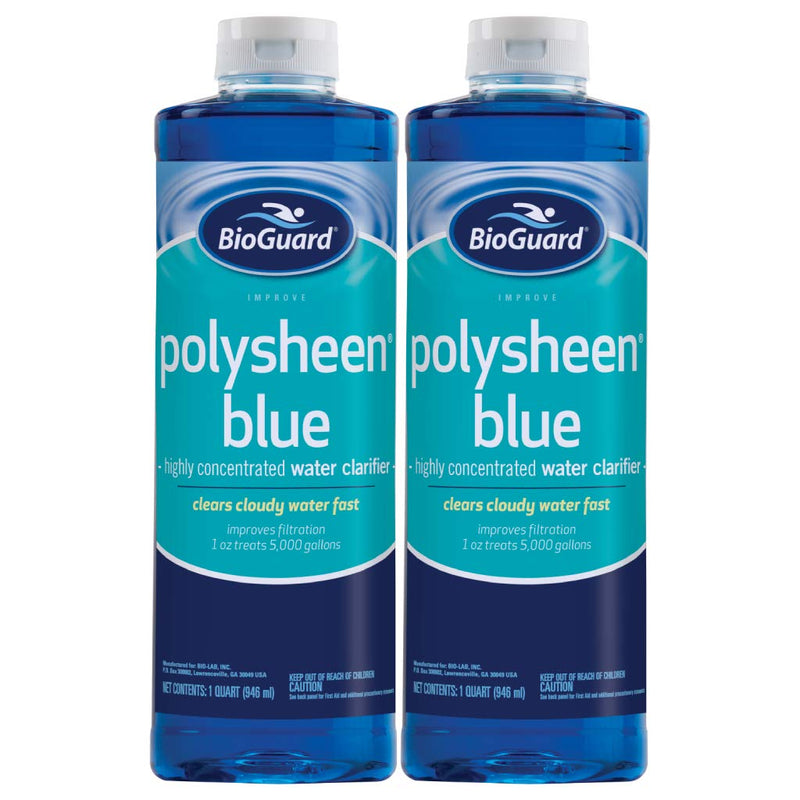 BioGuard Polysheen Blue Clarifier, 1 Quart, 2 Pack
