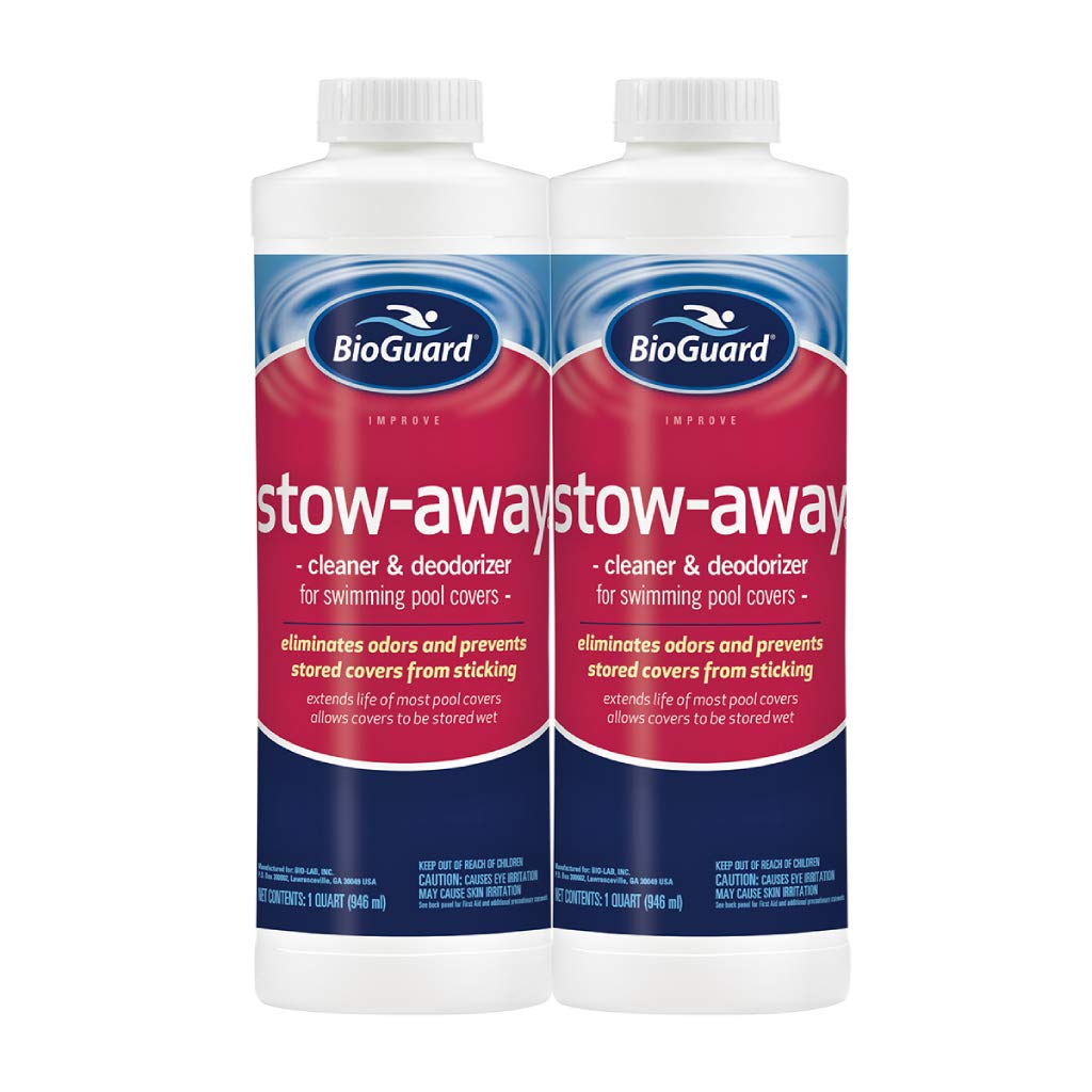 BioGuard Stow Away Cleaner & Deodorizer for Pool Cover, 1 Quart, 2 Pack