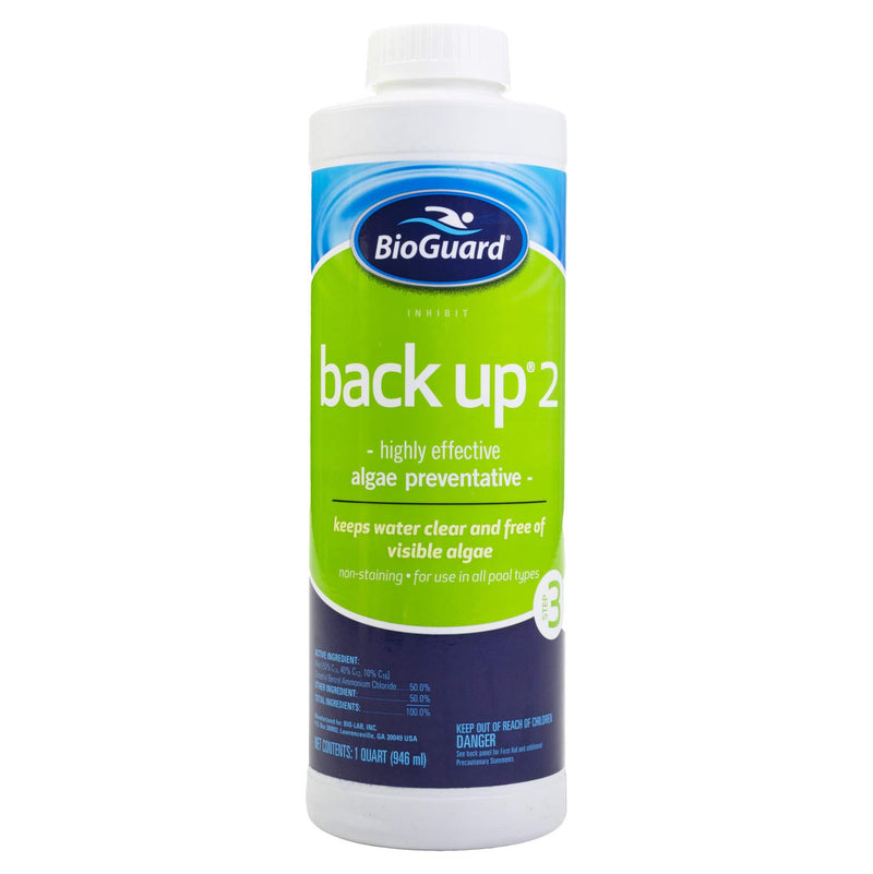 BioGuard Back Up 2 Algae Preventative, 1 Quart, Single Pack