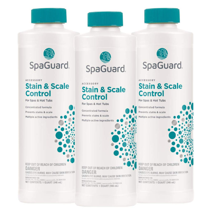 SpaGuard Stain & Scale Control for Spas & Hot Tubs, 1 Quart, 3 Pack