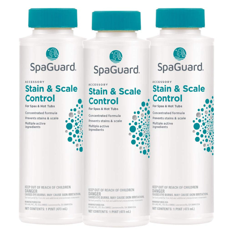 SpaGuard Stain & Scale Control for Spas & Hot Tubs, 1 Pint, 3 Pack