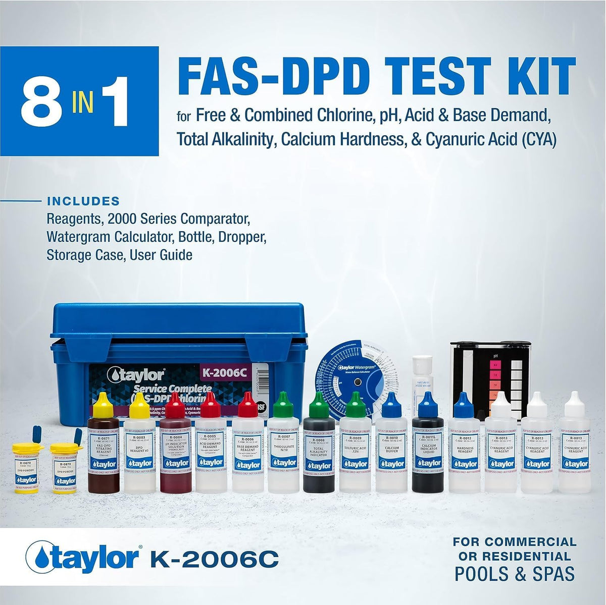 Taylor Technologies K-2006C FAS DPD, Service Complete Test Kit