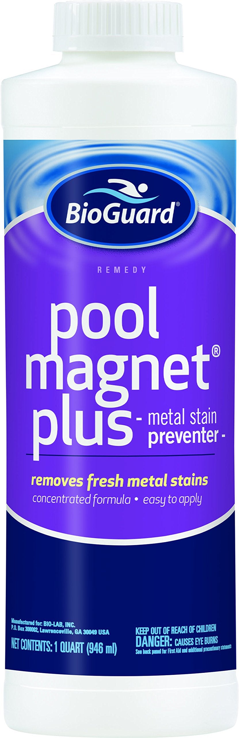 BioGuard Pool Magnet Plus Metal Stain Preventer, 1 Quart, 2 Pack