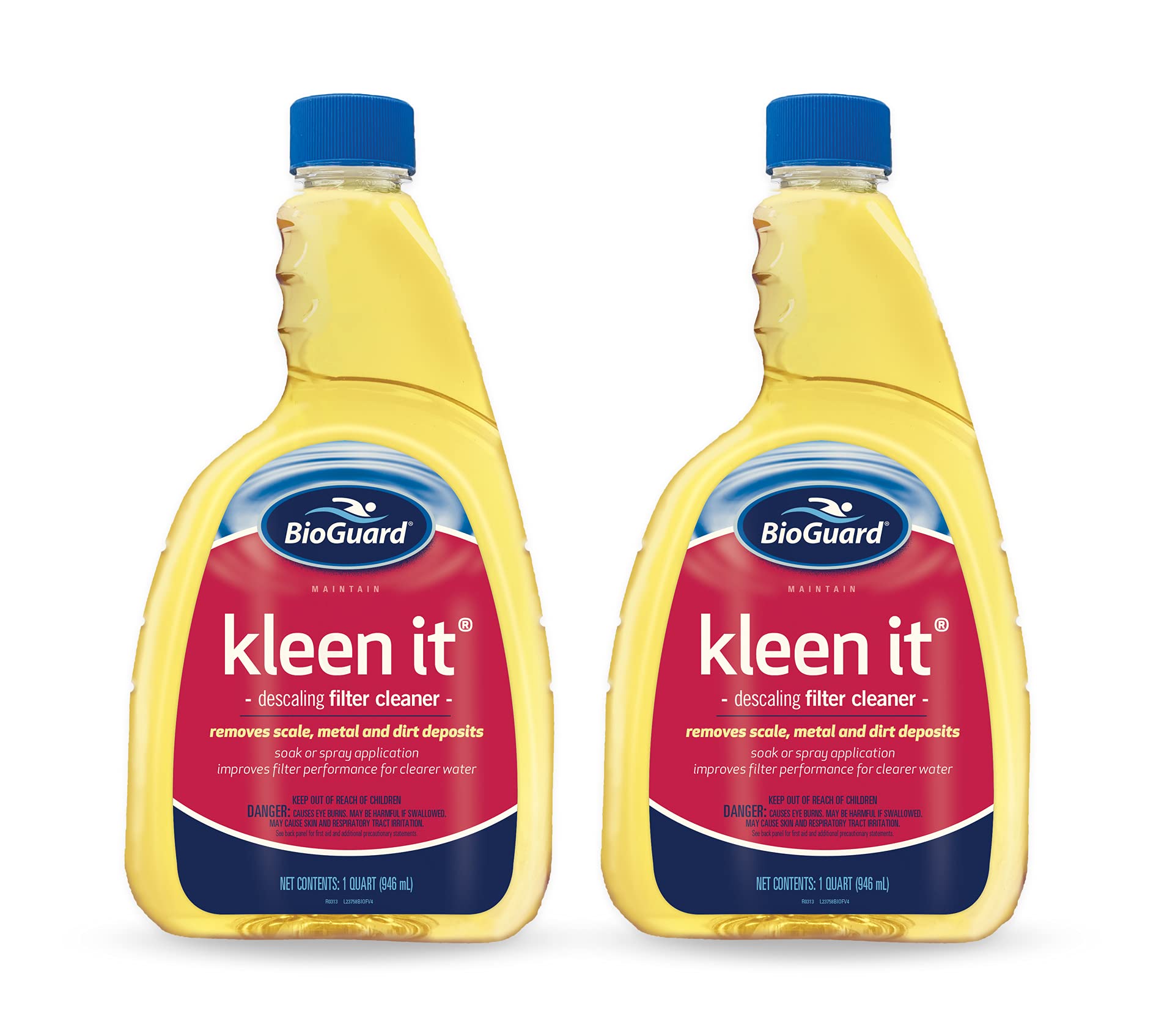 BioGuard Kleen It Filter Cleaner, 1 Quart, 2 Pack
