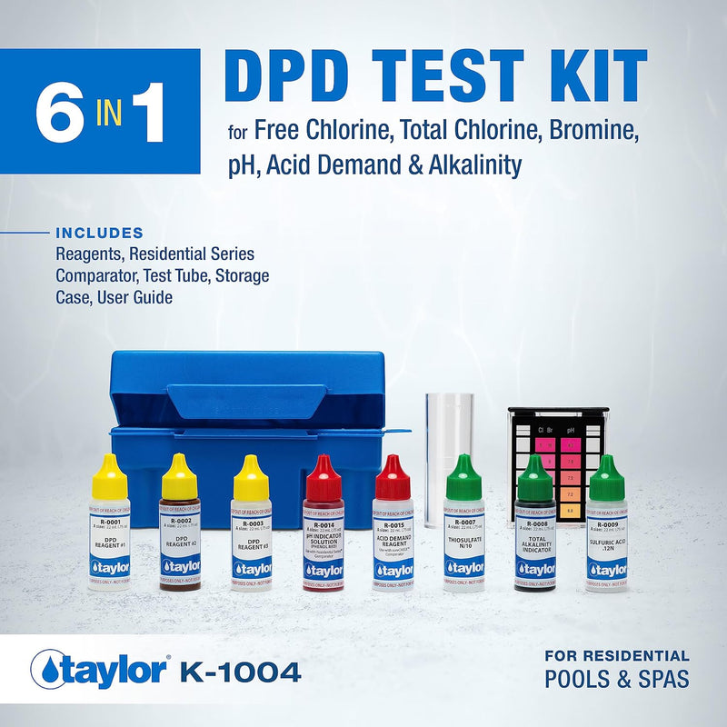 Taylor Technologies K-1004 DPD, 6-in-1 Pool Test Kit