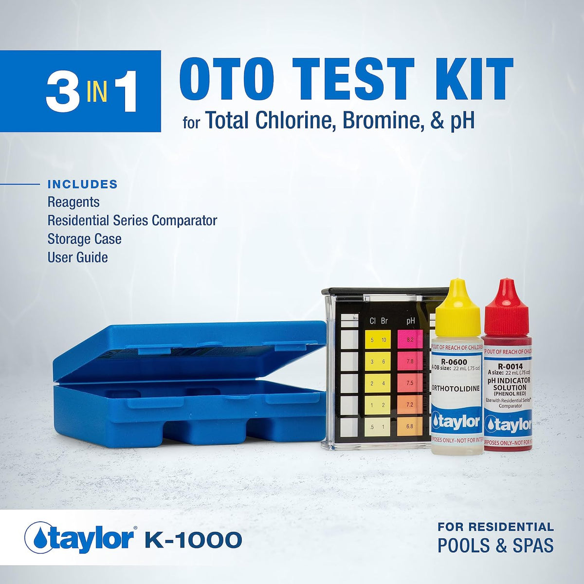 Taylor Technologies K-1000 Basic Pool & Spa Test Kit