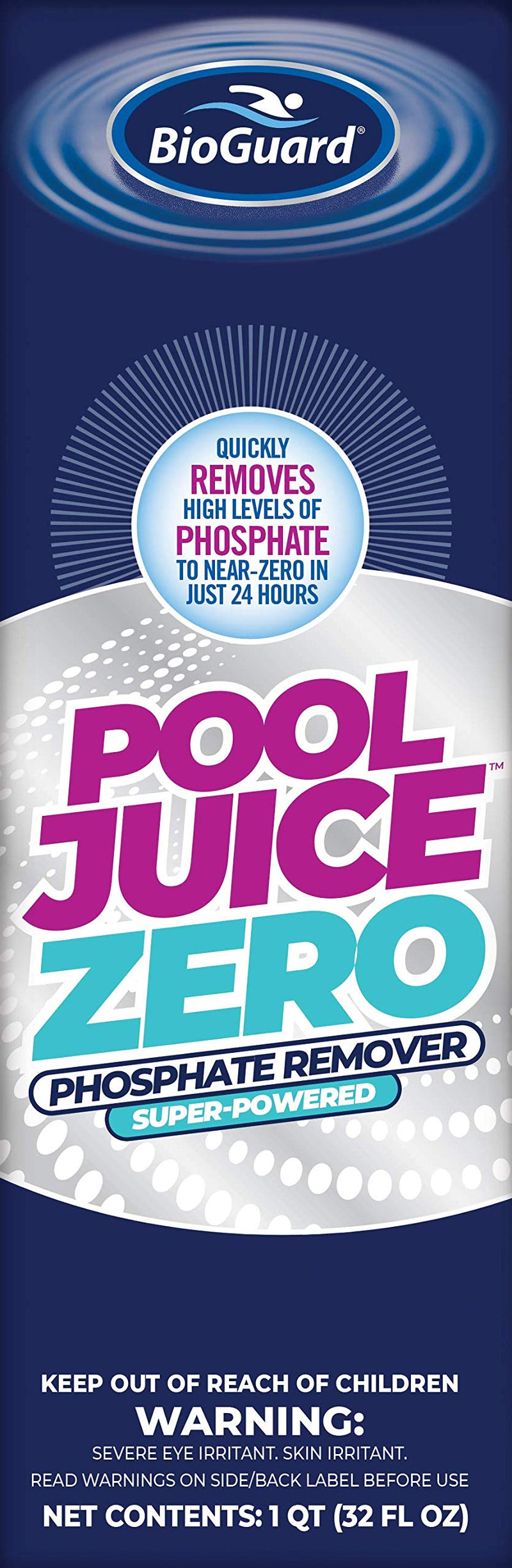 BioGuard Pool Juice Zero Phosphate Remover (Zero Phos), 1 Qt, Single Pack