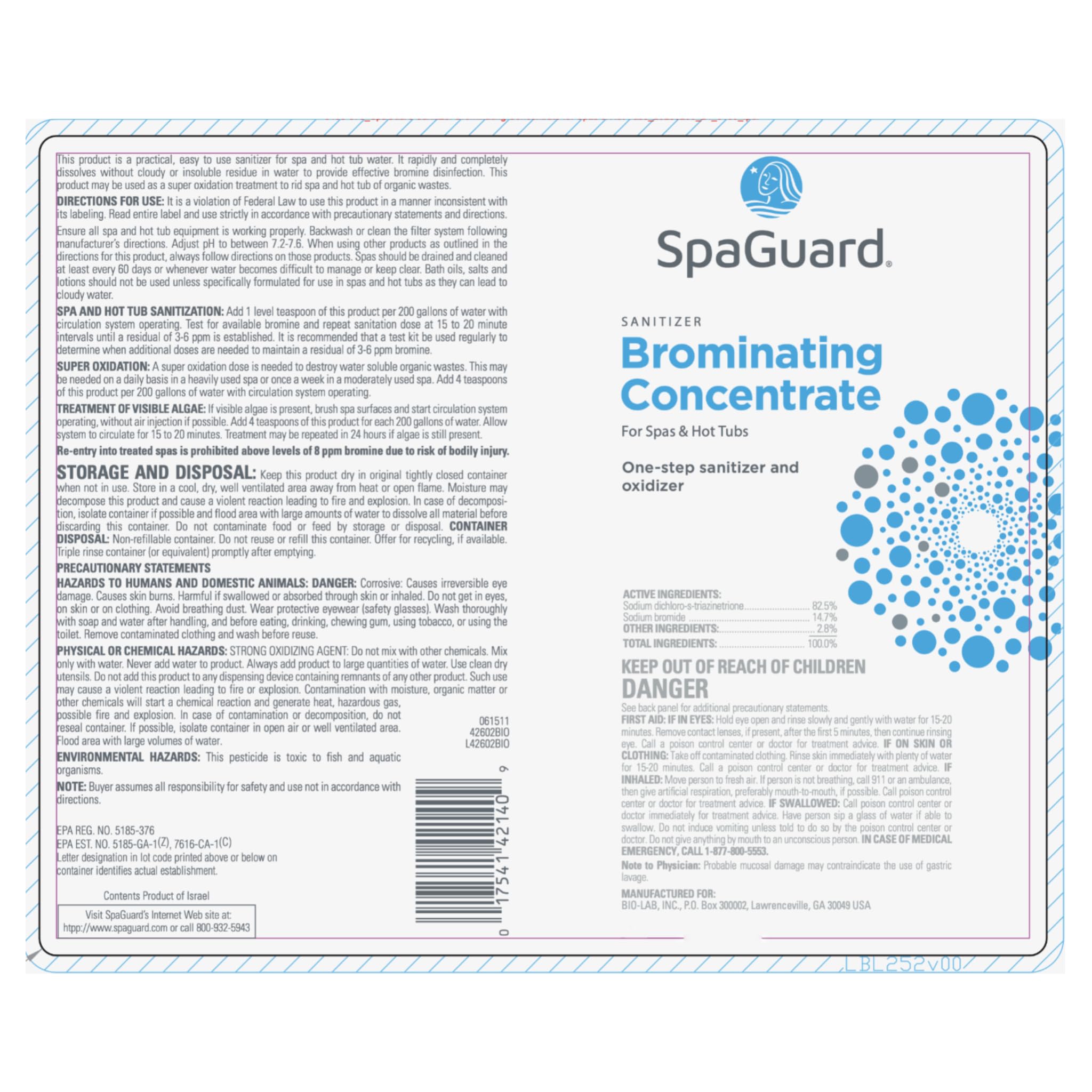 SpaGuard Brominating Concentrate for Spas & Hot Tubs, 2 lb, 3 Pack