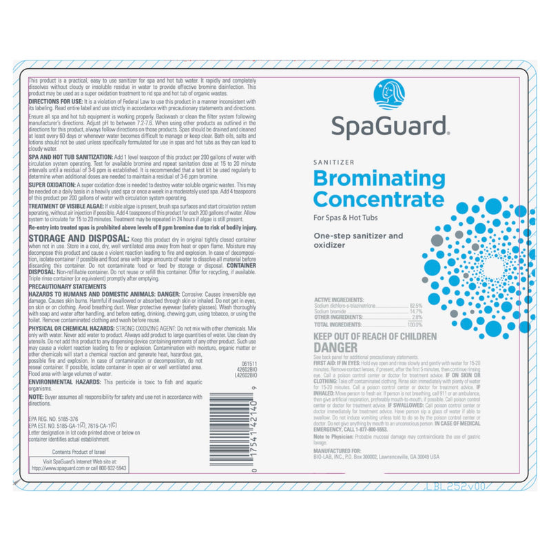 SpaGuard Brominating Concentrate for Spas & Hot Tubs, 2 lb, 3 Pack