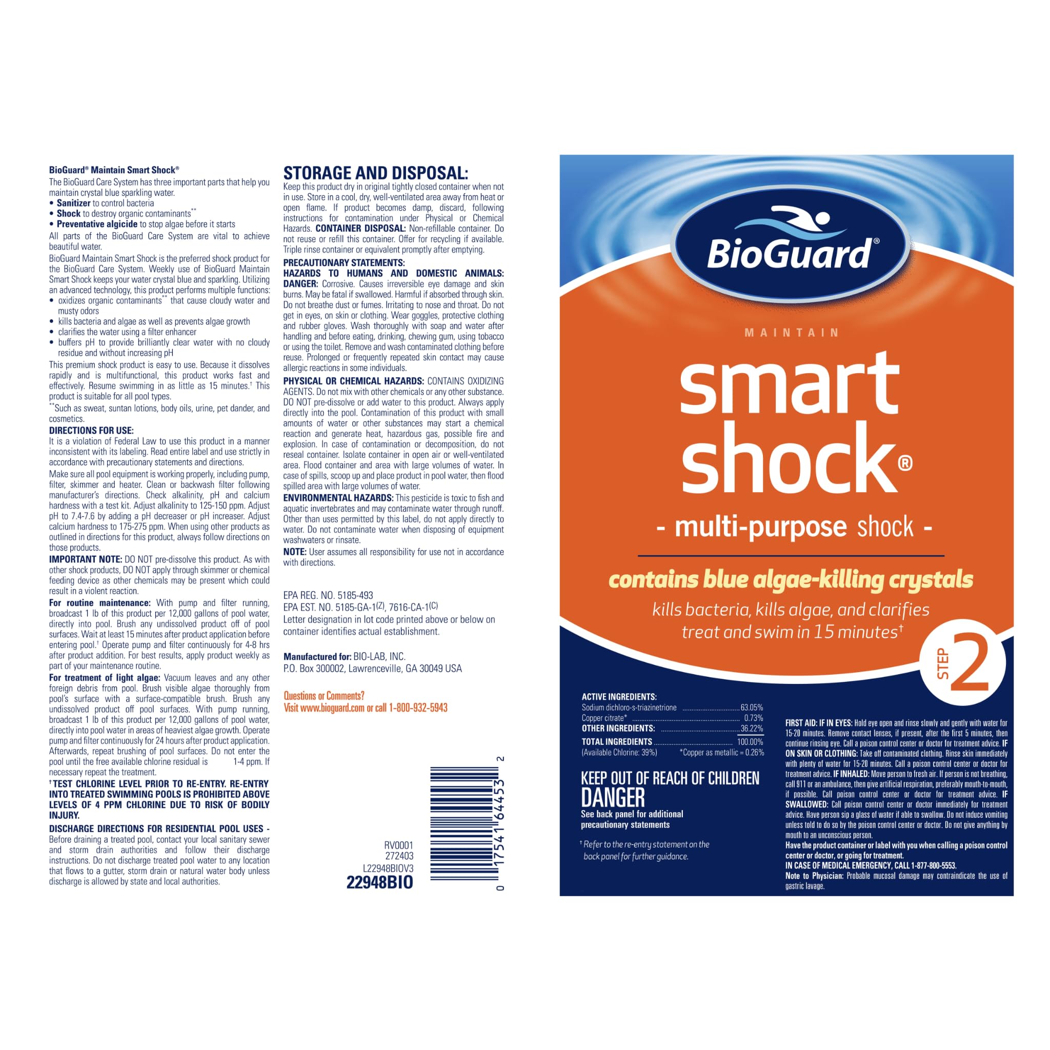 BioGuard Smart Shock, 25 lb, Single Pack