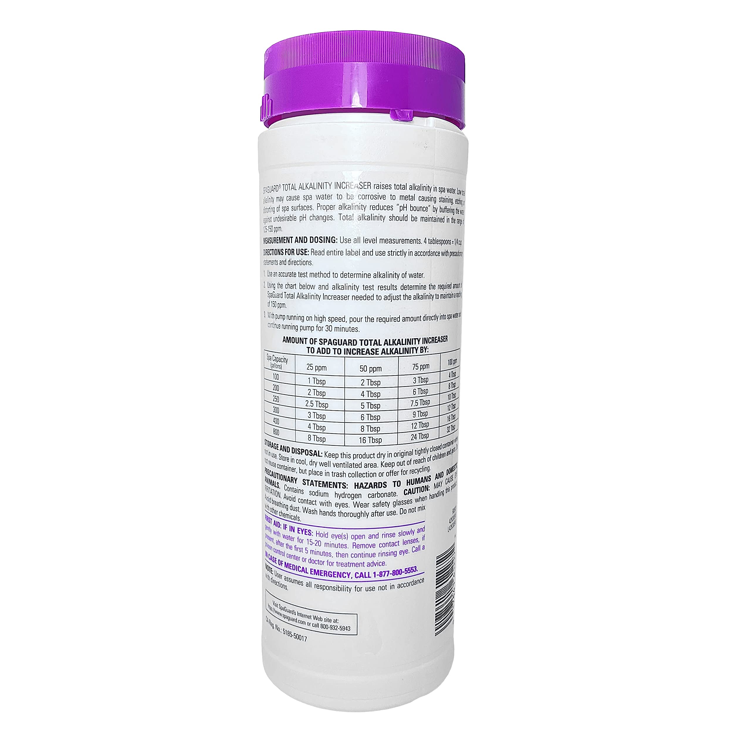 SpaGuard Total Alkalinity Increaser, 2 lb, Single Pack