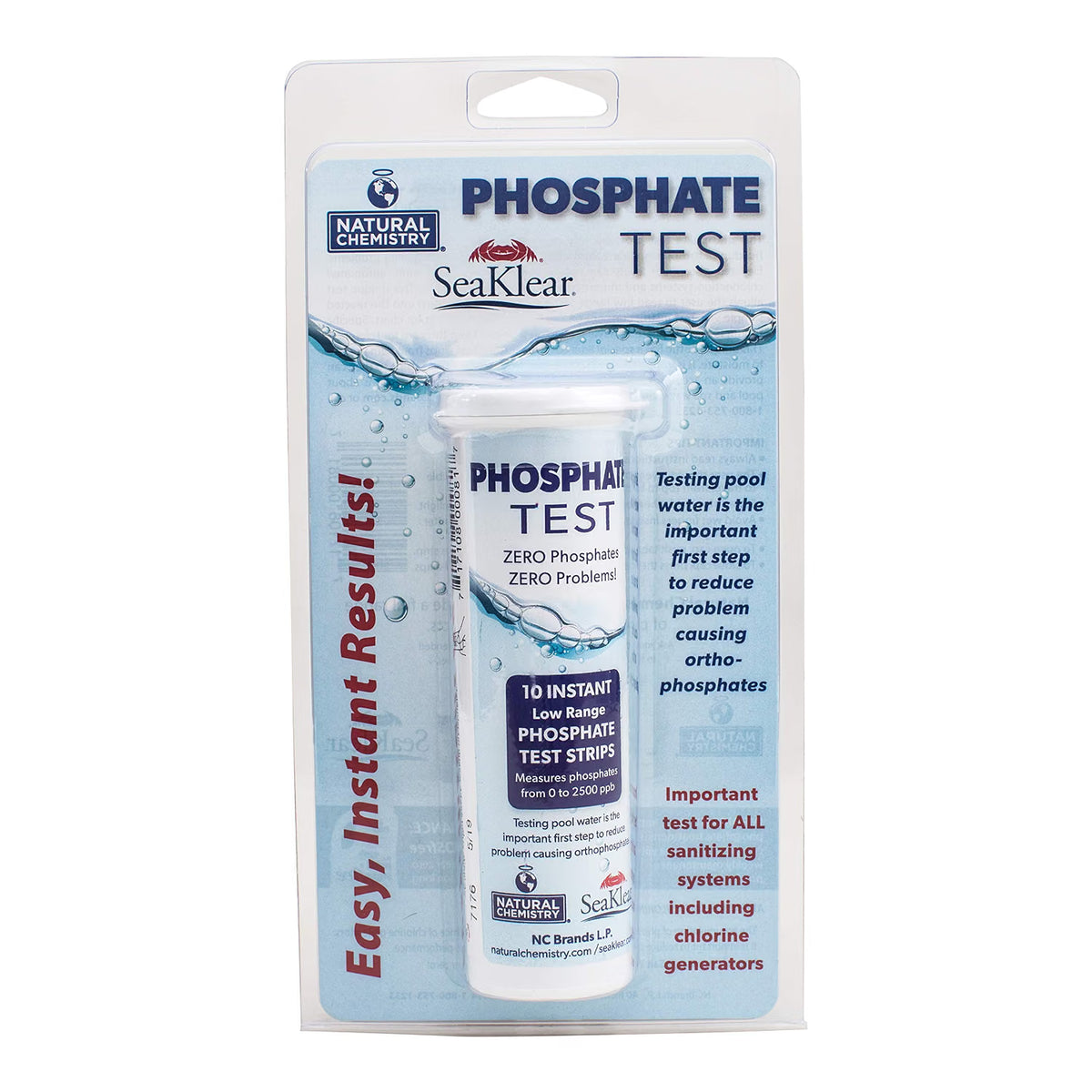 Natural Chemistry Phosphate Test, 10 Test Strips