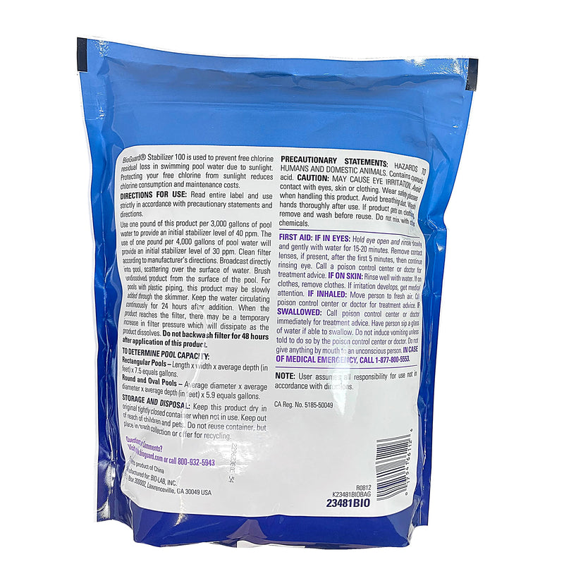 BioGuard Stabilizer 100 Chlorine Stablizer, 5 lb, Single Pack