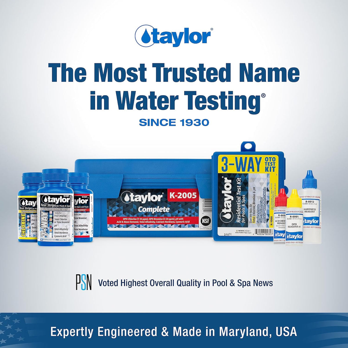 Taylor Technologies K-1005 DPD, 9-in-1 Pool Test Kit