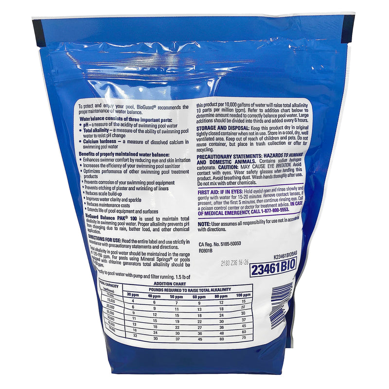 BioGuard Balance Pak 100 Total Alkalinity Increaser, 5 lb, Single Pack